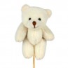 Ourson sur tige pour bouquet de fleurs