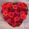 Coeur de rose rouge pour la saint valenti