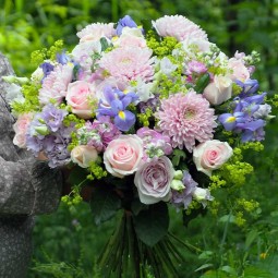 bouquet la nature compose en bleu extérieur