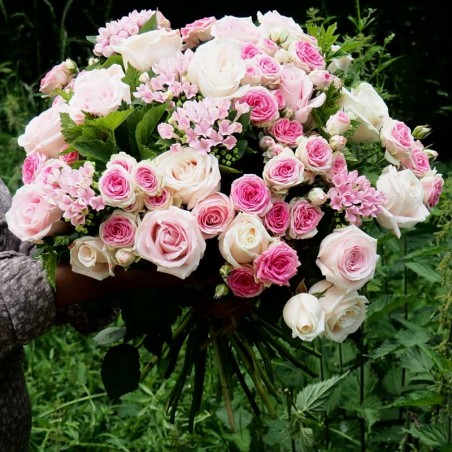 Pastel en rose extérieur