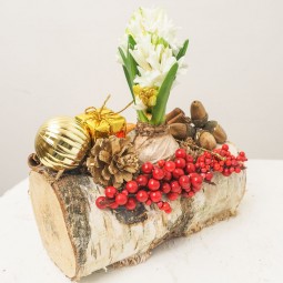 Décorer votre table avec une buche de noël décorative