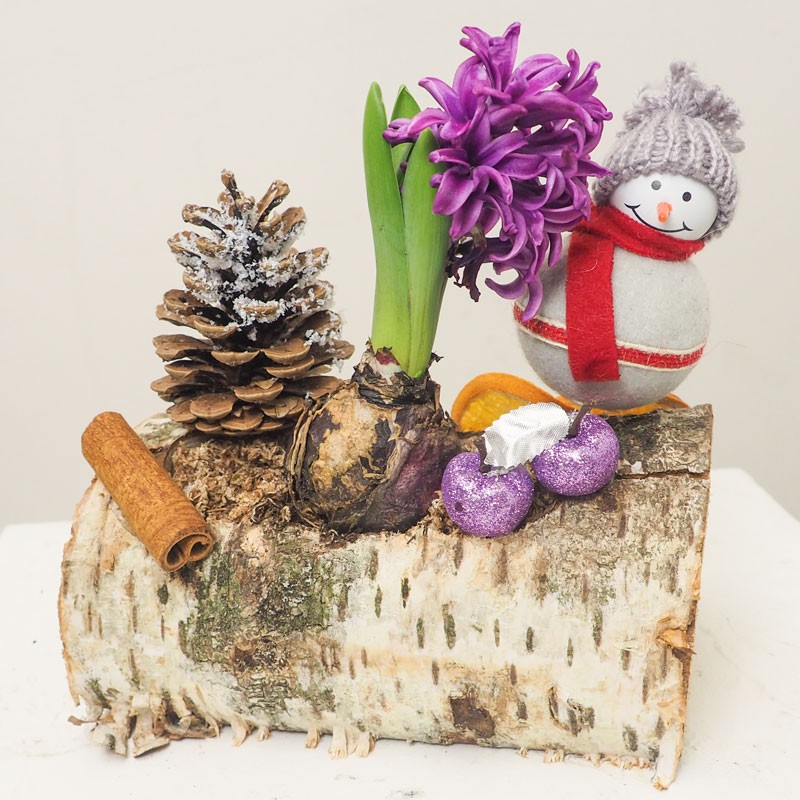 Décorer votre table avec une buche de noël décorative