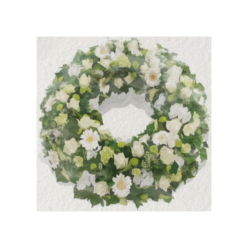 Couronne de deuil blanche