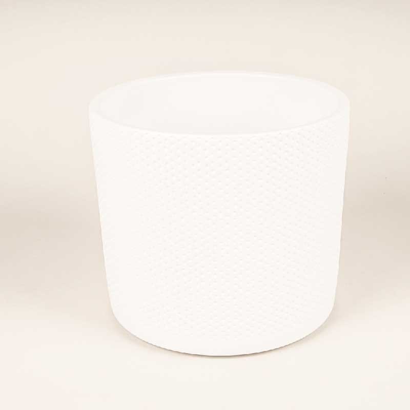 CACHE POT CERAMIQUE BLANC